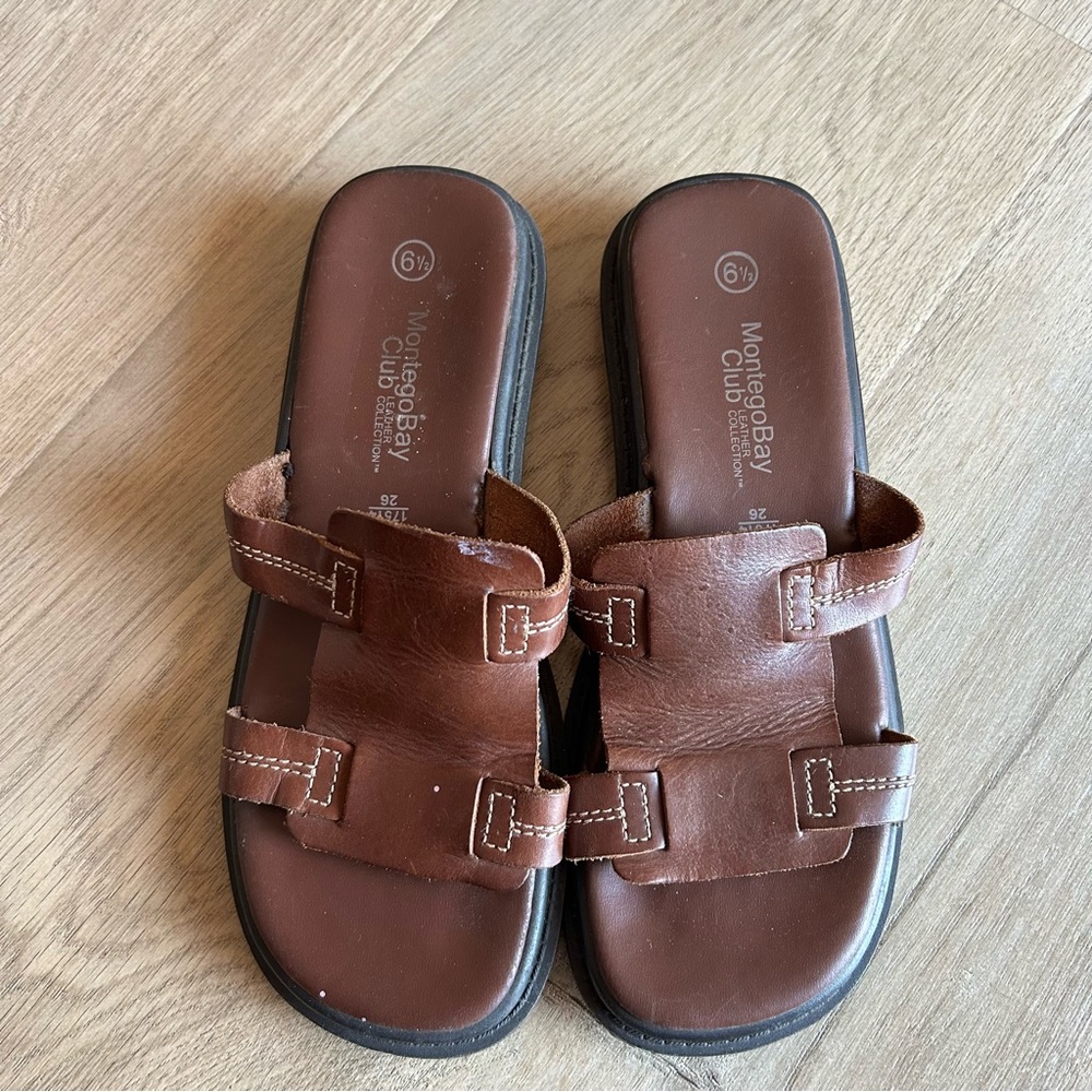 Women’s Montego Bay Square Toe Leather Sandals